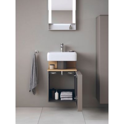 Duravit Qatego szafka 44 cm podumywalkowa wisząca prawa bazaltowy mat QA4076R30430000