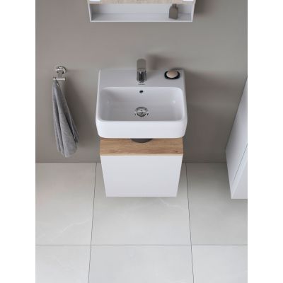 Duravit Qatego szafka 44 cm podumywalkowa wisząca biały mat/dąb QA4076R55180000