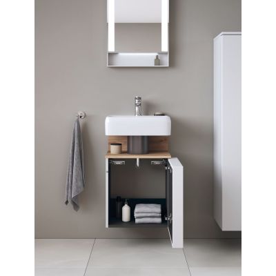 Duravit Qatego szafka 44 cm podumywalkowa wisząca biały mat/dąb QA4076R55180000