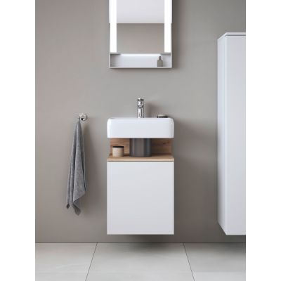 Duravit Qatego szafka 44 cm podumywalkowa wisząca biały mat/dąb QA4076R55180000