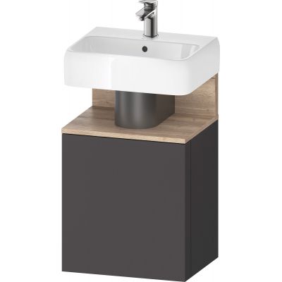 Duravit Qatego szafka 44 cm podumywalkowa wisząca grafit mat/dąb QA4076R55490000