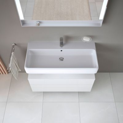 Duravit Qatego szafka 100 cm podumywalkowa wisząca biały połysk QA4395022220010