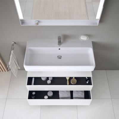 Duravit Qatego szafka 100 cm podumywalkowa wisząca biały połysk QA4395022220010