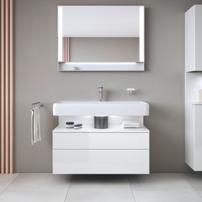 Duravit Qatego szafka 100 cm podumywalkowa wisząca biały połysk QA4395022220010