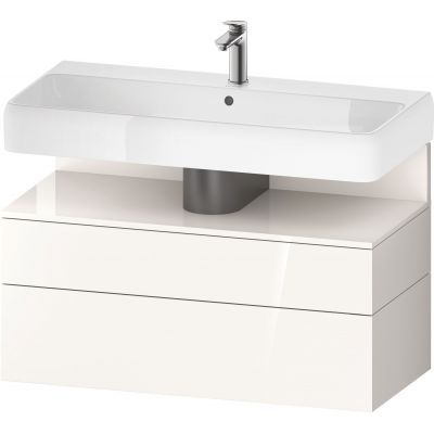 Duravit Qatego szafka 100 cm podumywalkowa wisząca biały połysk QA4395022220010