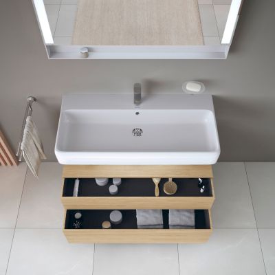 Duravit Qatego szafka 100 cm podumywalkowa wisząca dąb naturalny mat QA4395030300010