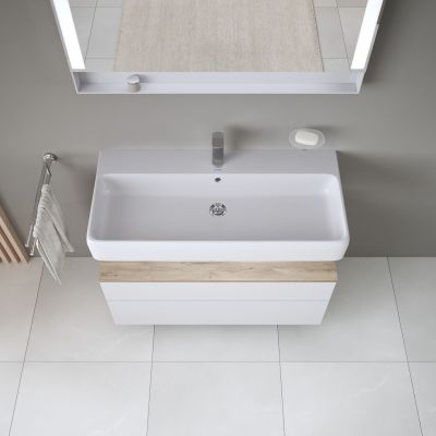 Duravit Qatego szafka 100 cm podumywalkowa wisząca biały mat/dąb QA4395055180010