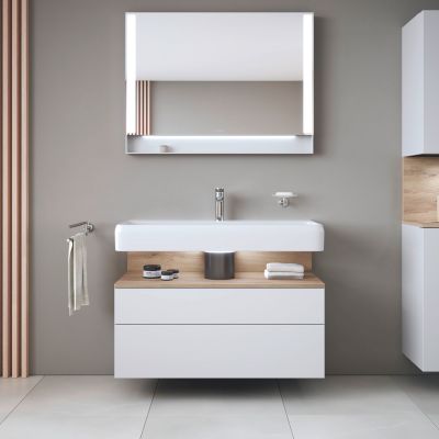 Duravit Qatego szafka 100 cm podumywalkowa wisząca biały mat/dąb QA4395055180010