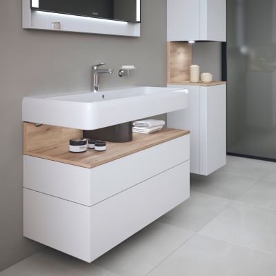 Duravit Qatego szafka 100 cm podumywalkowa wisząca biały mat/dąb QA4395055180010