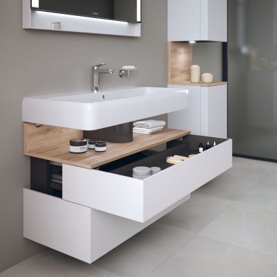 Duravit Qatego szafka 100 cm podumywalkowa wisząca biały mat/dąb QA4395055180010