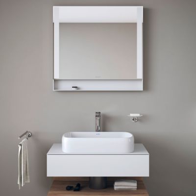 Duravit Qatego szafka 80 cm podumywalkowa wisząca biały mat/dąb QA4730055180000