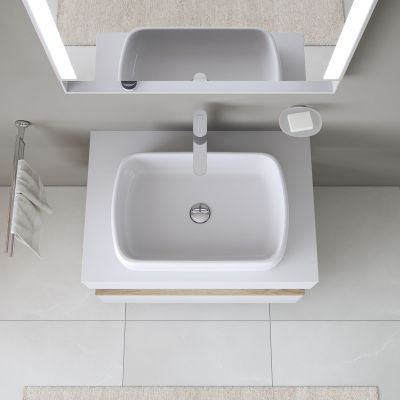 Duravit Qatego szafka 80 cm podumywalkowa wisząca biały mat/dąb QA4730055180000