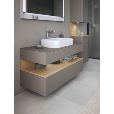 Duravit Qatego szafka 120 cm podumywalkowa wisząca bazalt mat/dąb QA4732030430010