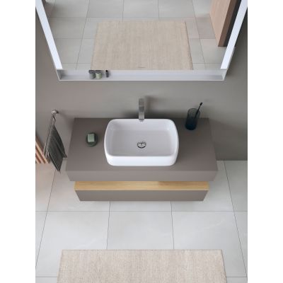 Duravit Qatego szafka 120 cm podumywalkowa wisząca bazalt mat/dąb QA4732030430010