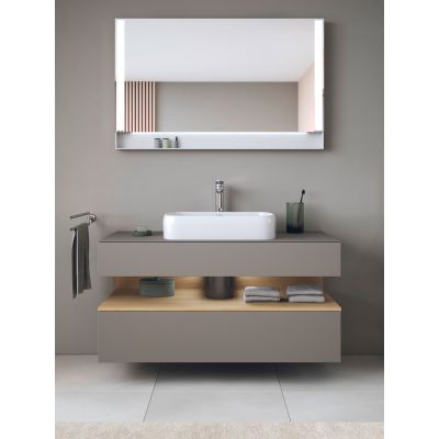 Duravit Qatego szafka 120 cm podumywalkowa wisząca bazalt mat/dąb QA4732030430010
