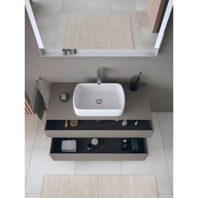 Duravit Qatego szafka 120 cm podumywalkowa wisząca bazalt mat/dąb QA4732030430010