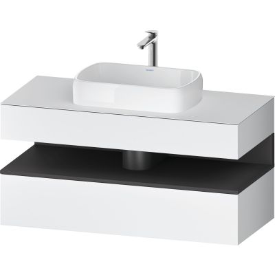 Duravit Qatego szafka 120 cm podumywalkowa wisząca biały mat/grafit QA4732049180010