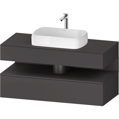 Duravit Qatego szafka 120 cm podumywalkowa wisząca grafit mat QA4732049490010