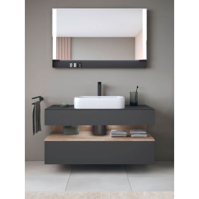 Duravit Qatego szafka 120 cm podumywalkowa wisząca grafit mat/dąb QA4732055490010