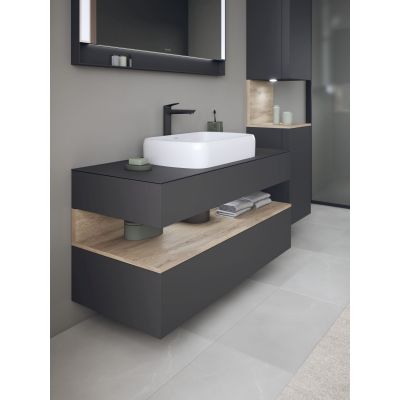 Duravit Qatego szafka 120 cm podumywalkowa wisząca grafit mat/dąb QA4732055490010