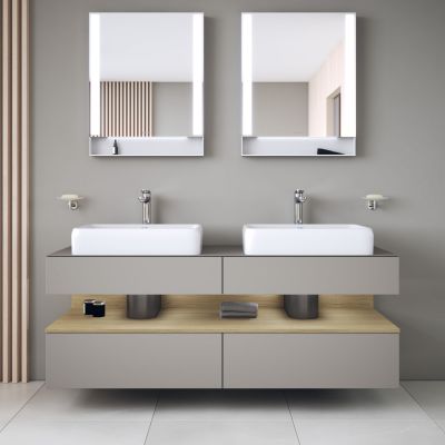 Duravit Qatego szafka 160 cm podumywalkowa wisząca bazalt mat QA4779030430010