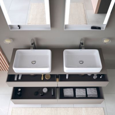 Duravit Qatego szafka 160 cm podumywalkowa wisząca bazalt mat QA4779030430010