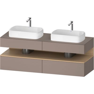 Duravit Qatego szafka 160 cm podumywalkowa wisząca bazalt mat QA4779030430010