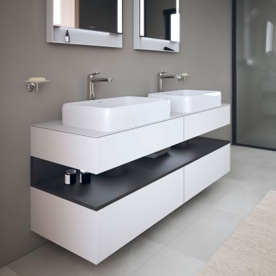 Duravit Qatego szafka 160 cm podumywalkowa wisząca biały mat/grafit QA4779049180010