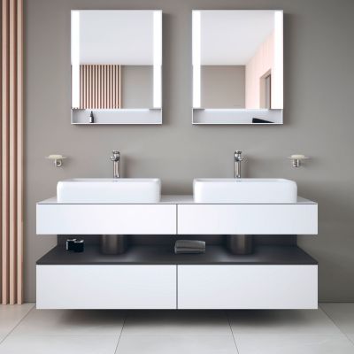 Duravit Qatego szafka 160 cm podumywalkowa wisząca biały mat/grafit QA4779049180010