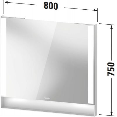 Duravit Qatego lustro 80x75 cm z oświetleniem LED biały mat QA7082018180000