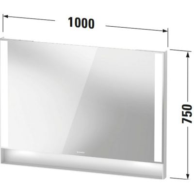 Duravit Qatego lustro 100x75 cm z oświetleniem LED grafit mat QA7083049490100