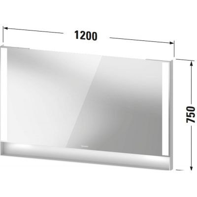 Duravit Qatego lustro 120x75 cm z oświetleniem LED biały mat QA7084018180100