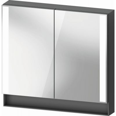 Duravit Qatego szafka 80 cm z lustrzana wisząca z oświetleniem LED grafit mat QA7151049490000