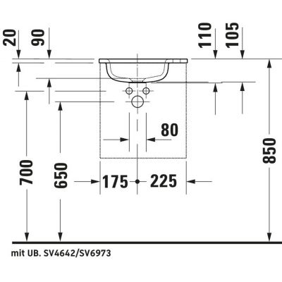 Duravit Sivida szafka 40x28,7x44,3 cm podumywalkowa wisząca biała-chrom SV4642R10180000