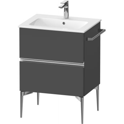 Duravit Sivida szafka 61x47,7x59,1 cm podumywalkowa wisząca grafitowa-chrom SV4643010490000