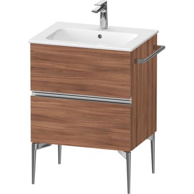 Duravit Sivida szafka 61x47,7x59,1 cm podumywalkowa wisząca orzech-chrom SV4643010790000