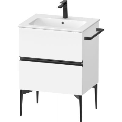 Duravit Sivida szafka 61x47,7x59,1 cm podumywalkowa wisząca biała-czarna SV46430BD180000