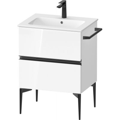 Duravit Sivida szafka 61x47,7x59,1 cm podumywalkowa wisząca biała-czarna SV46430BD220000