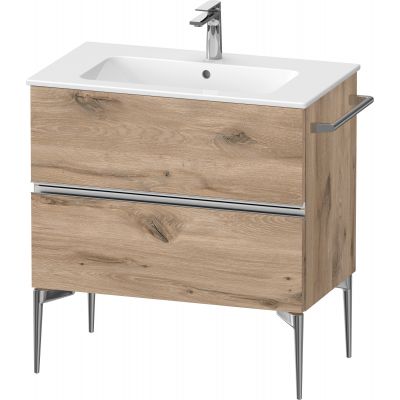 Duravit Sivida szafka 81x47,7x59,1 cm podumywalkowa wisząca dąb-chrom SV4644010550000