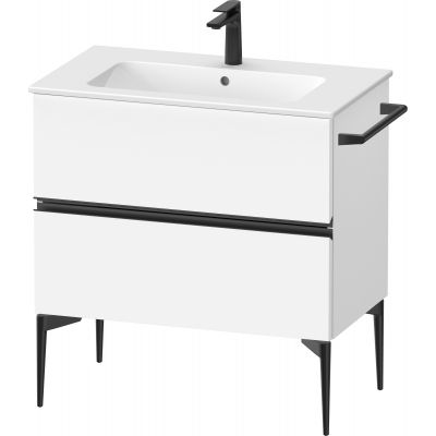 Duravit Sivida szafka 81x47,7x59,1 cm podumywalkowa wisząca biała-czarna SV46440BD180000