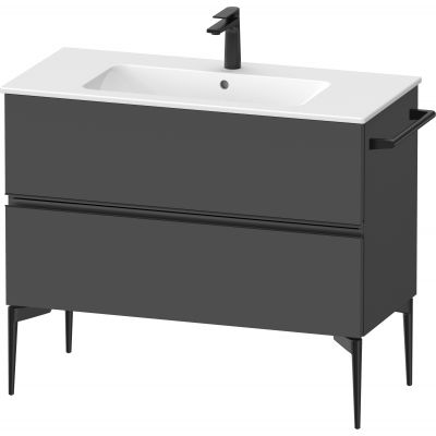 Duravit Sivida szafka 101x47,7x59,1 cm podumywalkowa wisząca czarna-grafitowa SV46450BD490000