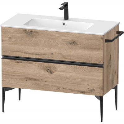 Duravit Sivida szafka 101x47,7x59,1 cm podumywalkowa wisząca czarna-dąb SV46450BD550000