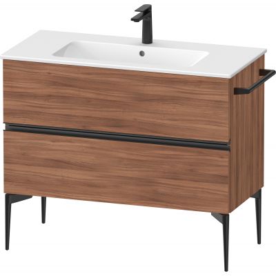 Duravit Sivida szafka 101x47,7x59,1 cm podumywalkowa wisząca czarna-orzech SV46450BD790000