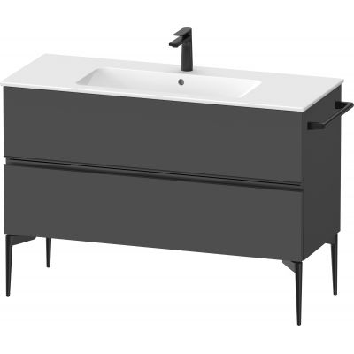 Duravit Sivida szafka 121x47,7x59,1 cm podumywalkowa wisząca czarna-szara SV46460BD490000