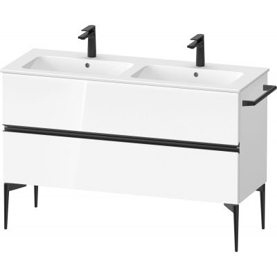 Duravit Sivida szafka 128x47,7x59,1 cm podumywalkowa wisząca biała-czarna SV46470BD220000