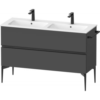 Duravit Sivida szafka 128x47,7x59,1 cm podumywalkowa wisząca czarna-grafitowa SV46470BD490000