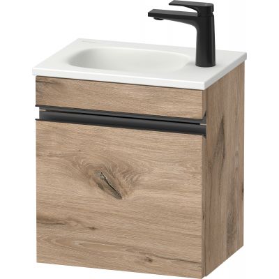 Duravit Sivida szafka 40x29,5x44,5 cm podumywalkowa wisząca czarna-dąb SV4649LBD550000