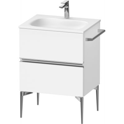 Duravit Sivida szafka 61x47,7x59,2 cm podumywalkowa wisząca biała-chrom SV4650010180000