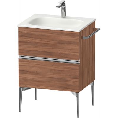 Duravit Sivida szafka 61x47,7x59,2 cm podumywalkowa wisząca orzech-chrom SV4650010790000