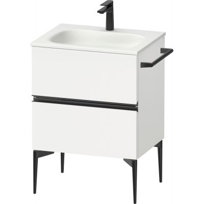 Duravit Sivida szafka 61x47,7x59,2 cm podumywalkowa wisząca biała-czarna SV46500BD180000